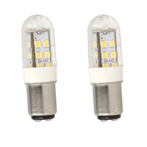 [RE1541DN] 2 Pezzi Lampada Led Barca BA15D Bianco Neutro 12V 24V 4W