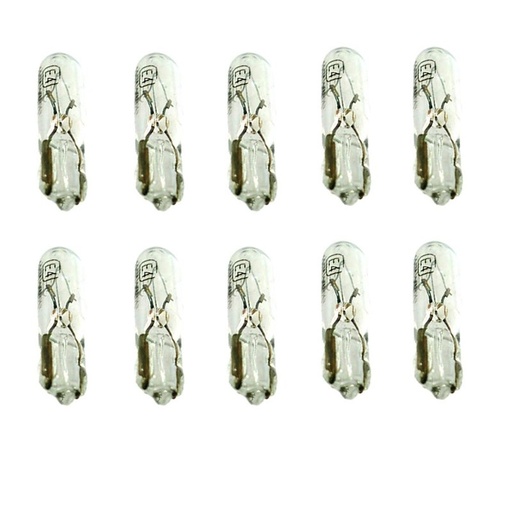 [LA1212] 10 Pezzi Lampada Alogena T5 W1,2W 12V 1,2W W2X4.6D