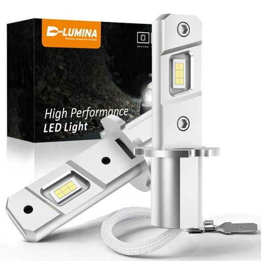 [LHS2603] Kit Full Led Compatto H3 12V 30W 6000 Lumen Canbus All In One IP65 Senza Ventola