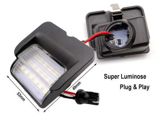 [LE8205] Kit Luci Targa Led VW Polo 6N 1994-1999 Canbus No Errore Bianco 6000K 12V 5W