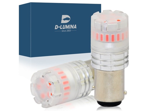 [LSD9406] Lampada Led 1157 BAY15D P21/5W Canbus Rosso 12V No Errore IP67 Illuminazione 360 Gradi