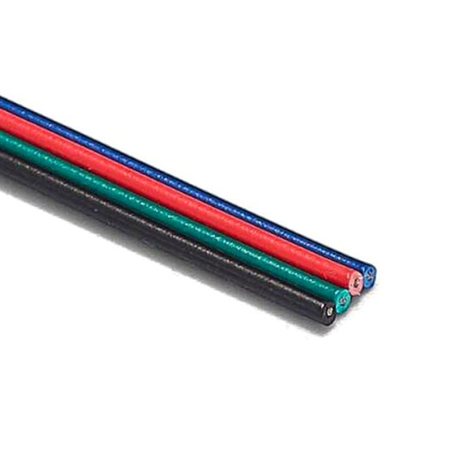 [AS2204] 100 Metri Cavo Filo Elettrico Piattina Quadri Polare 4X0,25 mmq Cavo di Prolunga Per Striscia Led RGB