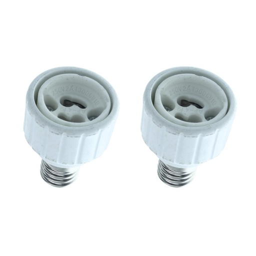 [AP1710] 2 PZ Convertitore Adattatore Portalampada Per Lampada Led Attacco Da E17 A GU10