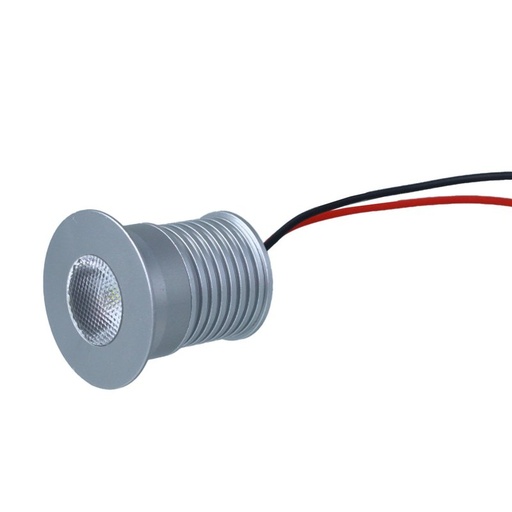 [FP3535F] 4 PZ Mini Faretto Led Da Incasso 3W DC 12V 24V Freddo 6000K Angolo 25 Gradi Foro 30mm 35X35mm