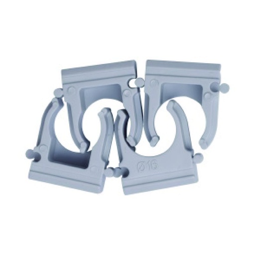 [FG27793] 5 PZ Clip Fissatubo A Scatto Diametro 20mm Per Tubi Rigidi e Flessibile Made In Italy