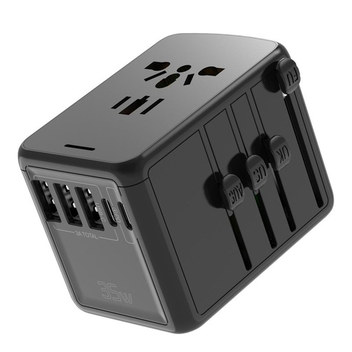 [AP0207] Adattatore Viaggio USB C USB A 35W Ricarica Veloce Quick Charger