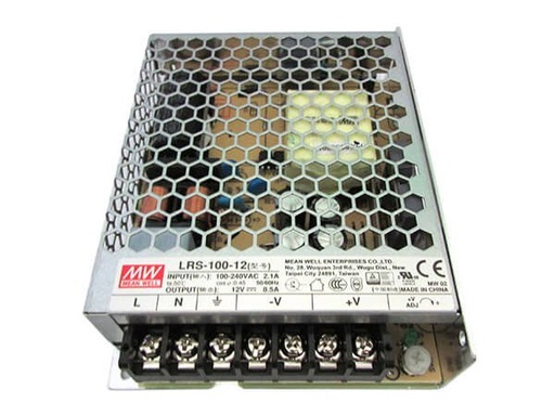 [MW-LRS-100-12] Alimentatore MeanWell CV 100W 8,5A LRS-100-12 Trasformatore Da AC 220V A DC 12V Per Luce Led Input 220V e 110V