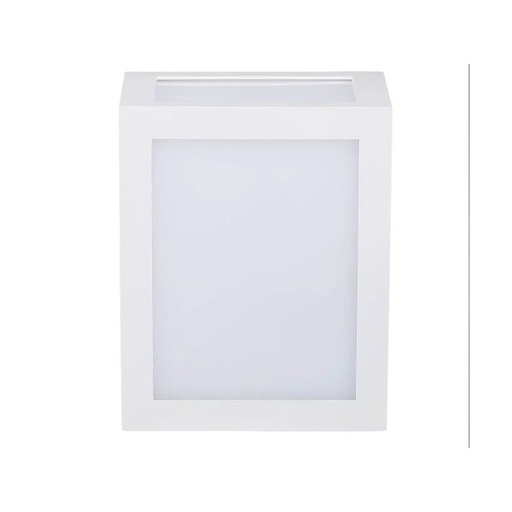 [LD8334C] Applique Lampada Led Da Muro Parete a Lanterna 12W 3000K Carcassa Bianca IP65 360 Gradi SKU-8334