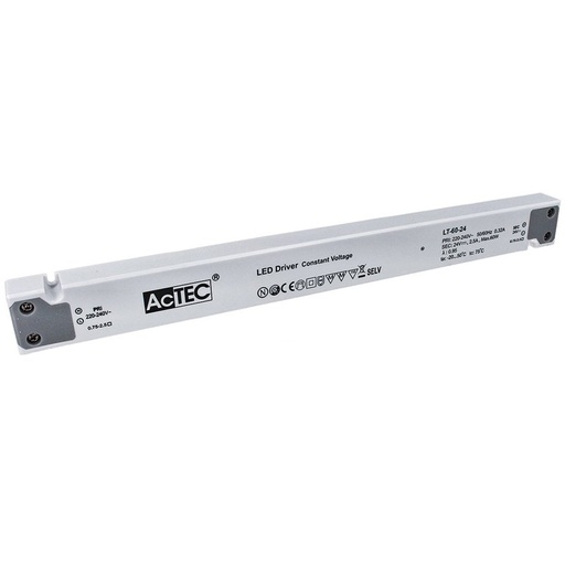 [CV92060N] Alimentatore Ultra Slim Sottile 60W 24V Trasformatore CV Per Striscia Led Profili Alluminio