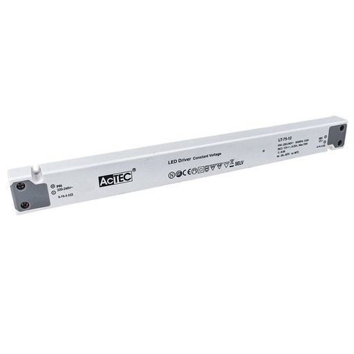 [CV91075N] Alimentatore Ultra Slim Sottile 75W 12V Trasformatore CV Per Striscia Led Profilato Alluminio