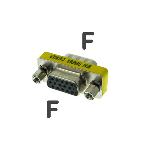 [VH840052] Convertitore Adattatore Video VGA 15P Da Femmina a Femmina