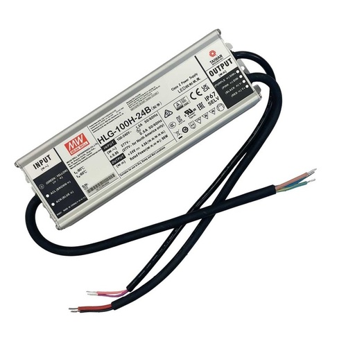 [MW-HLG-100H-24B] Meanwell HLG-100H-24B Alimentatore Led Driver CC CV Dimmerabile 96W 24V 4A IP67 Input 220V 110V