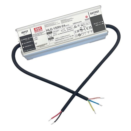 [MW-HLG-150H-24] Meanwell HLG-150H-24 Alimentatore Led Driver CC CV 150W 24V 6,3A IP67 Input 220V 110V