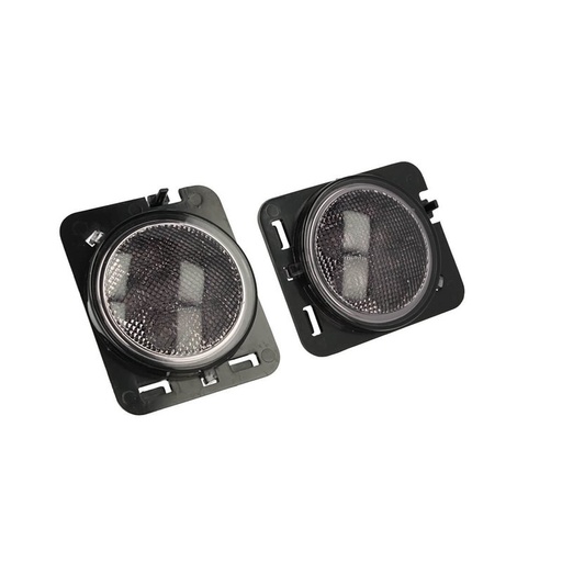 [FS3003] Coppia Frecce Led Laterale Parafanghi Fume Per Jeep Wrangler JK 2007-2017 Arancione 12V 3W