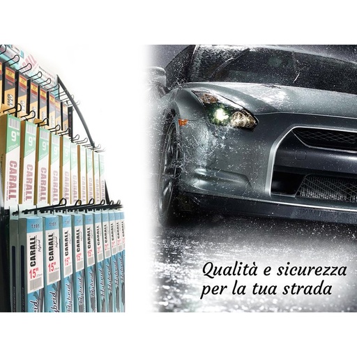 [SWR03] Espositore Da Parete Muro Per Spazzole Tergicristallo CARALL Auto Con Totale 9 Ganci