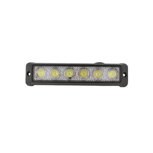 [FS0018] Fanale Luci Diurne A Led DRL Work Light Faro Da Lavoro 12V 24V 18W (6X3W) IP67 Bianco Flood