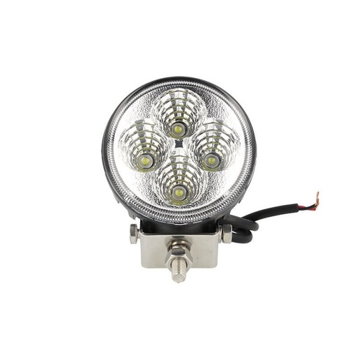 [FS0810] Fanale Rotondo Luci Diurne A Led Work Light Faro Da Lavoro 12V 24V 12W (4X3W) IP67 Bianco