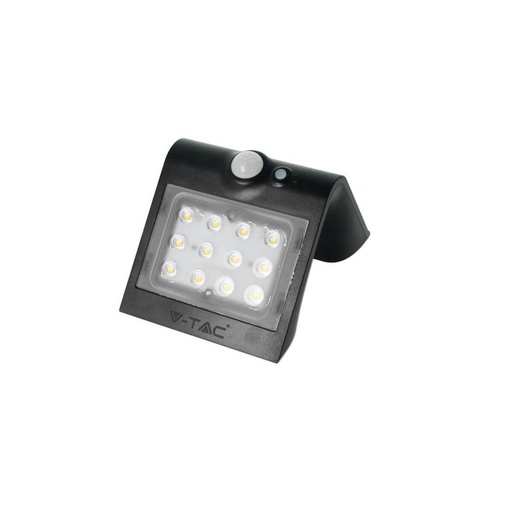 [FE0767N] Faretto Led Ricaricabile Da Parete Con Pannello Solare Sensore PIR Movimento Crepuscolare 1,5W Bianco Neutro IP65 Esterno SKU-8277