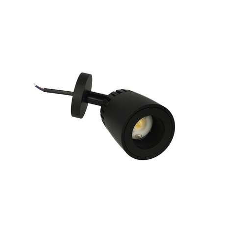 [LP1803N] Faro Lampada Led Da Soffitto Parete Muro 10W Bianco Neutro Corpo Nero Angolo Luce Regolabile Da 24 a 60 Gradi 220V