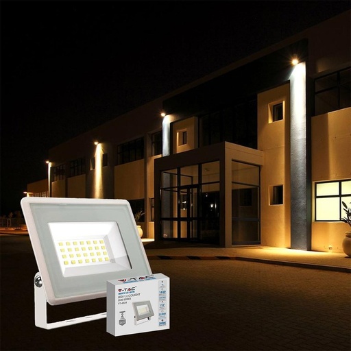 [FE46020N] Faro Led Flood Light 20W 1650lm IP65 Slim 120x105x27mm Carcassa Bianca Luce 4000K SKU-6741