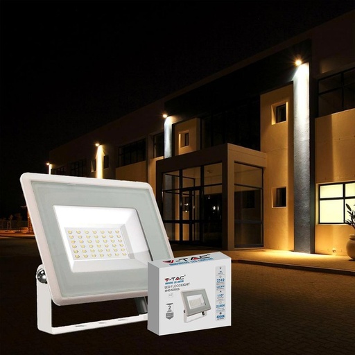 [FE46020F] Faro Led Flood Light 20W 1650lm IP65 Slim 120x105x27mm Carcassa Bianca Luce 6400K SKU-6742