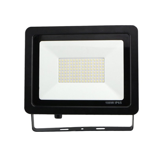 [FE38100N] Faro Led Flood Light Slim 100W IP65 Bianco Neutro Carcassa Nera Sensore PIR Opzionale CL1918