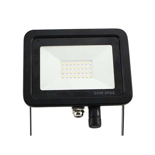 [FE38030N] Faro Led Flood Light Slim 30W IP65 Bianco Neutro Carcassa Nera Sensore PIR Opzionale CL1918