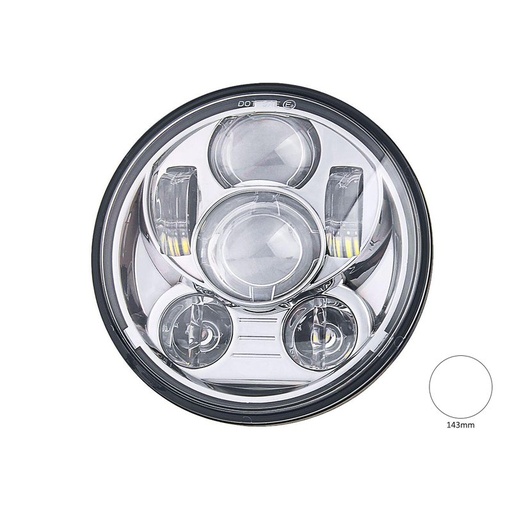 [FS6040] Faro Led Rotondo 5,75 Pollici 40W Headlight Per Moto Harley Davidson