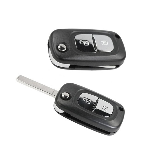 [IREN02] Guscio Chiave Telecomando 2 Tasti con Lama VA2 Batteria Su Circuito Senza Transponder Per Renault Clio Twingo Megane