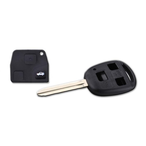 [ITOY06] Guscio Chiave Telecomando 3 Posti Tasti Vuoti Con Lama TOY43 Batteria Su Circuito Senza Transponder Per Toyota Corolla Rav4 Celica Prius