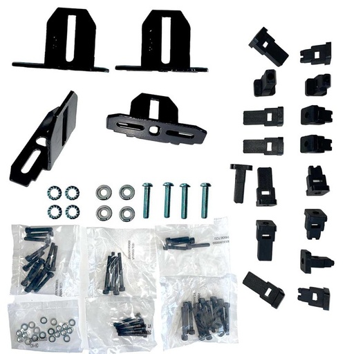 [ME001058] Kit di fissaggio per Barre Portatutto da Tetto Delta/Omega per Auto Modello 000105800000 FIX202FP Made in Italy