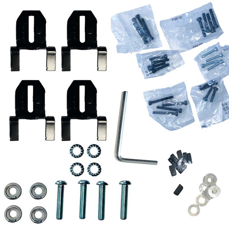 Kit di Fissaggio per Barre Portatutto da Tetto Delta/Omega per Auto Modello 000106000000 FIX204FP Made in Italy