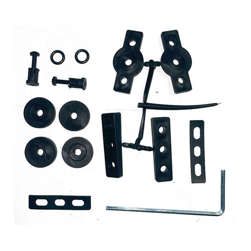 [ME001029] Kit di Fissaggio per Barre Portatutto da Tetto Professionale per Furgoni Furgoncino FIX605FP Made in Italy