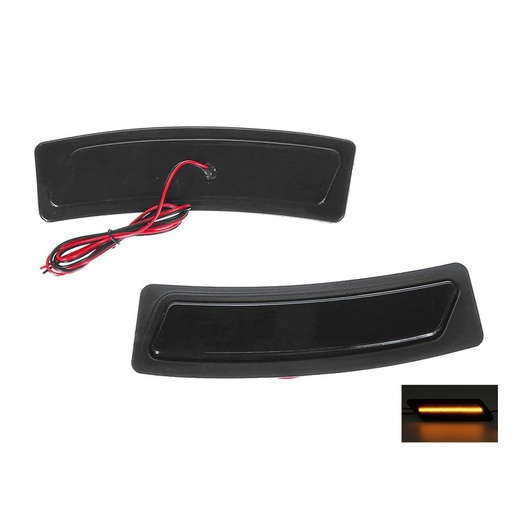 [LY1002Y] Kit Freccia Laterale a Led Side Marker Lente Nero Fume Luce Arancione Per BMW Serie 3 F30 OEM 63147847205 63147847206