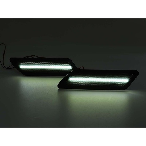 [LY1012W] Kit Freccia Laterale a Led Side Marker Lente Nero Fume Luce Bianco Per BMW Serie 3 F30 320 328 330 340 335 ActiveHybrid 3 2013-2015