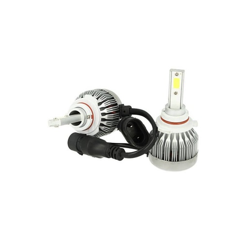 [LH6520] Kit Full Lampada Led Cob 9006 HB4 12V 24V Bianco 6000K Per Abbagliante e Fendinebbia Senza Driver