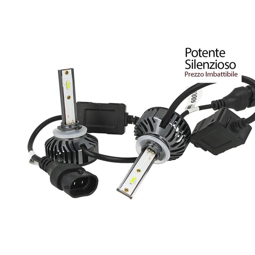 [LH8826] Kit Full Led Cob H27 880 PG13 881 PGJ13 26W Reale 12V Con Ventola Raffrenddamento Silenziosa Attacco Regolabile 2200 Lumen