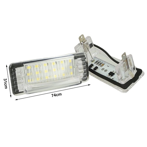 [LE5901] Kit Luci Targa Led Per Mercedes Benz Sprinter Dodge OEM 9018200156 Canbus Bianco 12V 5W