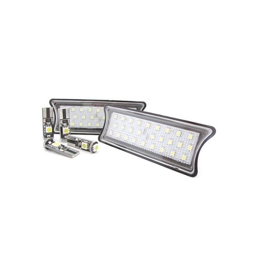 [LE0605] Kit Plafoniera Luci Led Di Cortesia Lettura BMW E60 E65 E87 Bianco 4 Lampade Led T10 Canbus Incluso