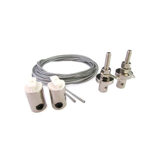 [BA6084] Kit Staffe Per Fissaggio Da Soffitto A Sospensione Del Profilo Barra Alluminio Tondo BA6001 e BA1537