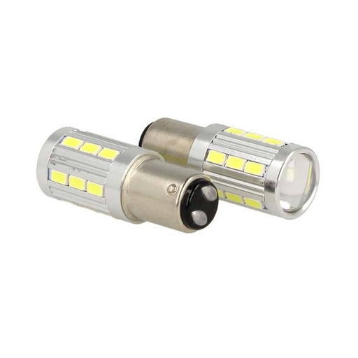 [LS9021] Lampada Led BAY15D 1157 P21/5W 12V 24V 21 Smd 5730 Super Bianco Luminoso Luci Posizione e Stop Auto Camion