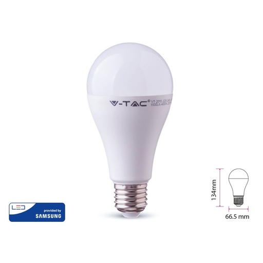 [LC2727F] Lampada Led E27 A65 17W Bianco Freddo 6400K Bulbo Sfera Chip Samsung Garanzia 5 Anni SKU-164