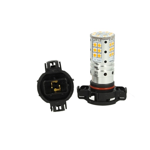 [LS2732] Lampada Led PSX24W Canbus Arancione 12V 25W Reale Luci Fendinebbia Citroen DS3 C3 Jeep Grand Cherokee IV Peugeot 206 207 3008 Renault Kangoo Dacia Logan