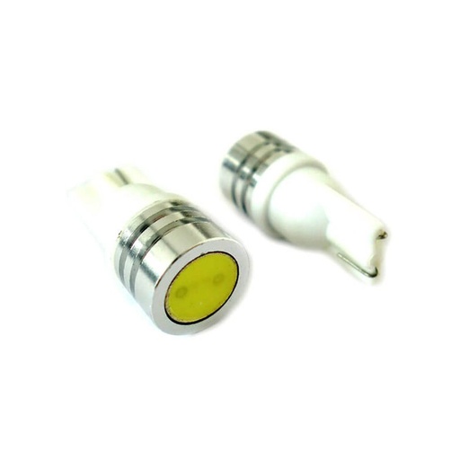 [LS1081] Lampada Led T10 W5W 1 COB da 1W Bianco Luci Posizione 12V