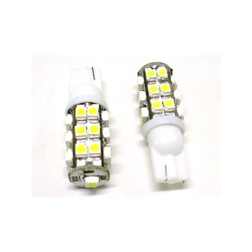 [LS1026] Lampada Led T10 W5W 25 Smd Bianco Luci Posizione 12V