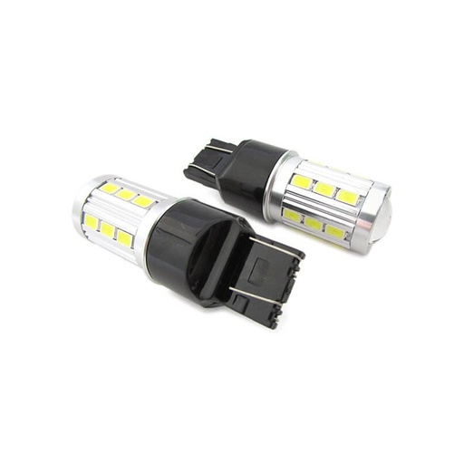 [LS5421] Lampada Led T20 Per Luci Diurne Fiat Nuova 500 Alfa Mito Opel Insignia Peugeot 208 W21/5W 7443 21 Smd 5730 Super Bianco Luminoso