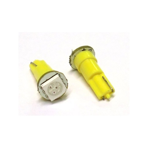 [LS0561] Lampada Led T5 W1,2W 1 Smd Arancione Giallo Luci Cruscotto 12V