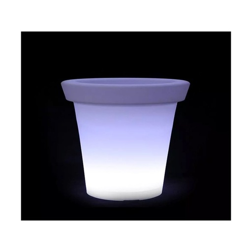 [HS40211] Lampada Luce Led RGBW Luminoso Forma Vaso Ricaricabile Con Telecomando Incluso IP54 35X35X32cm SKU-40211