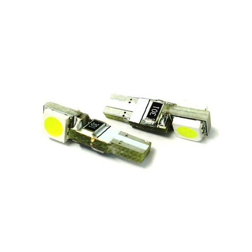 [LS8511] Lampadina Led T5 Canbus W1,2W 2 Smd 5050 Luci Cruscotto e Strumentazione 12V Bianco