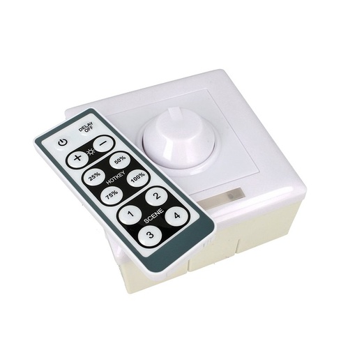 [CL1803] Led Dimmer 0-10V 220V Con Rotella e Telecomando Infrarossi Scatola 86X86 Inclusa